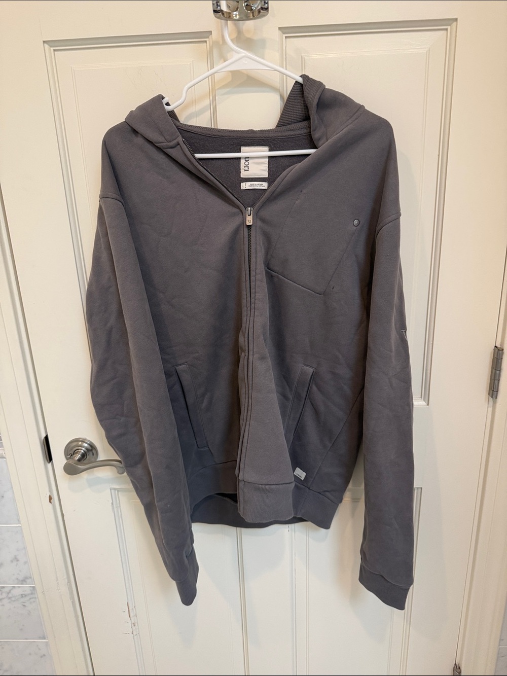 Vuori Gray Full-Zip Hoodie
